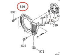 Деталь GT-3500GE-V Код  848 536 Крышка вентилятора